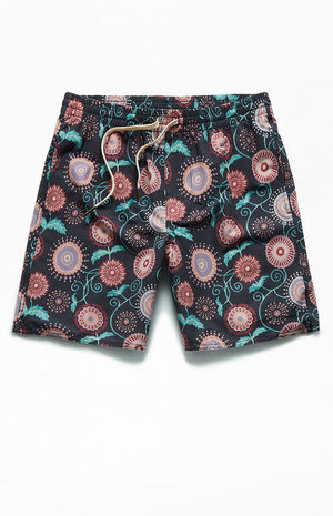 Eco Black Protea 17" Swim Trunks image number 1