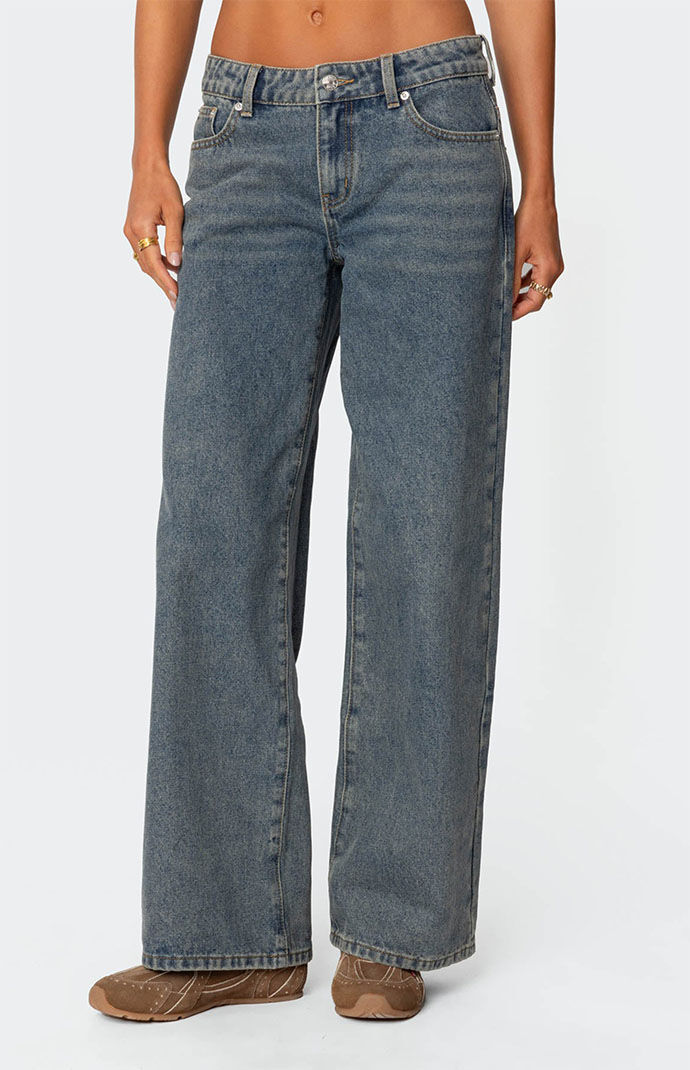 Edikted Leopard Heart Washed Jeans | PacSun