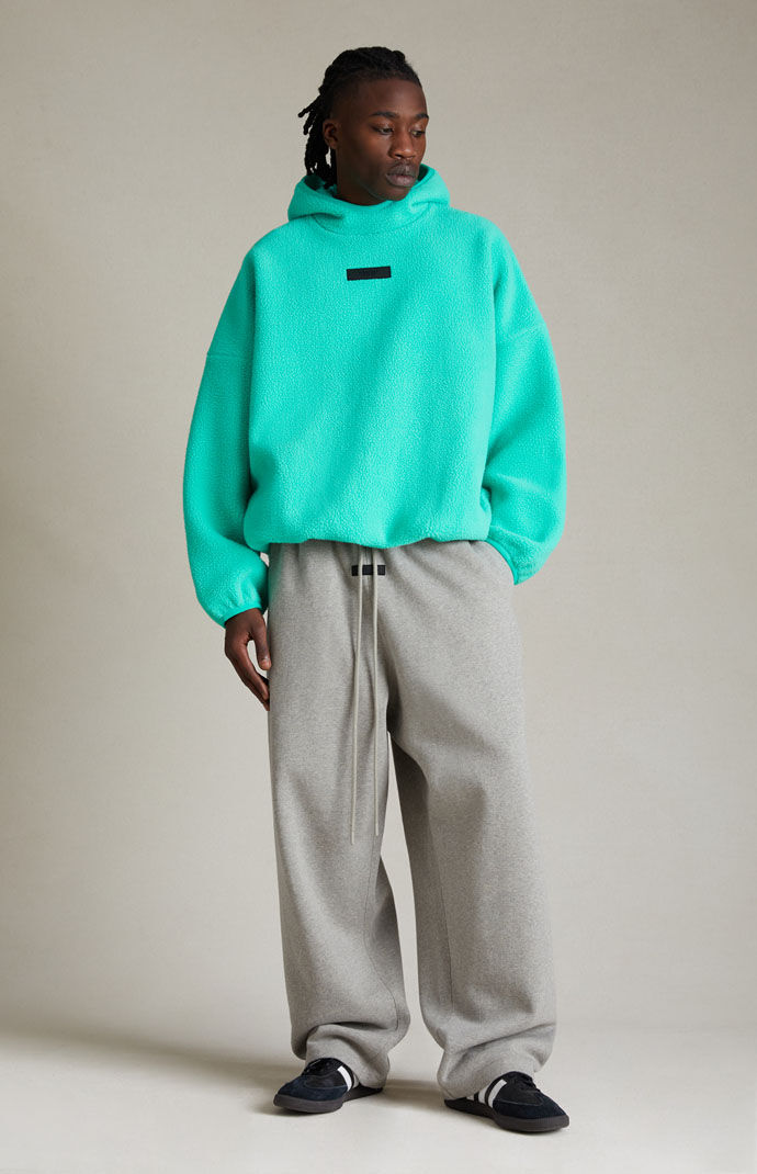 Fear of God Essentials Mint Leaf Polar Fleece Hoodie | Pacsun