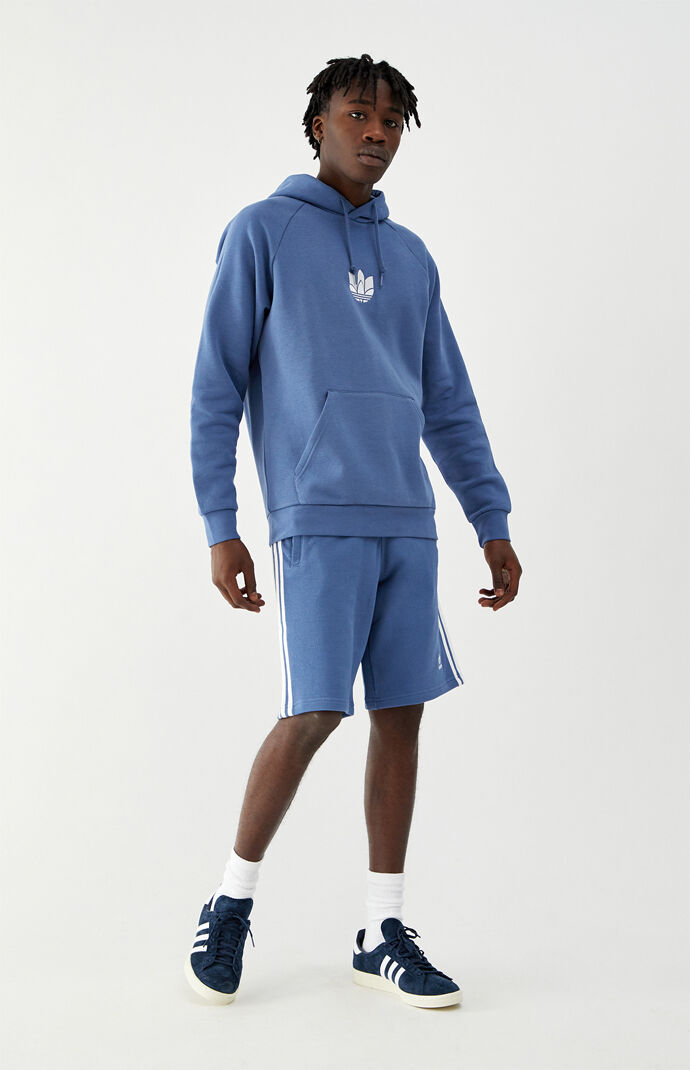 Blue 3-Stripes Sweat Shorts
