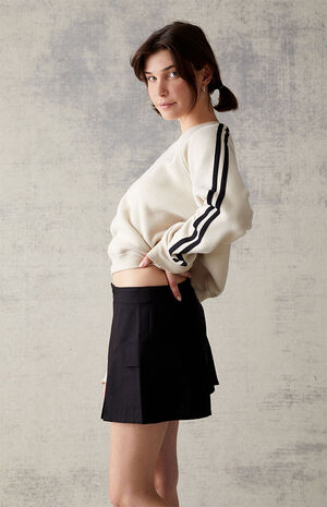 Black Pleated Cargo Mini Skirt image number 4