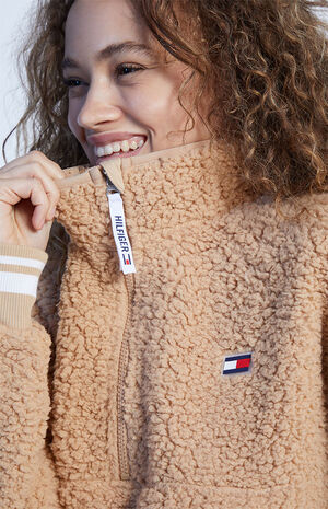 Pull Over Half-Zip Sherpa Sweatshirt image number 1