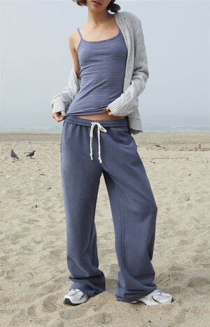 Blue & White Skylar Striped Tank Top image number 4