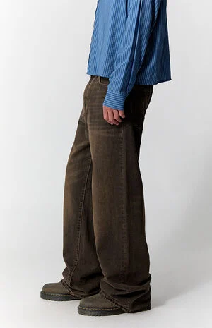 Blake Extreme Baggy Jeans Overdyed Brown image number 4