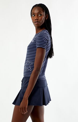 Sweet Sunset Striped Skimmer T-Shirt image number 4