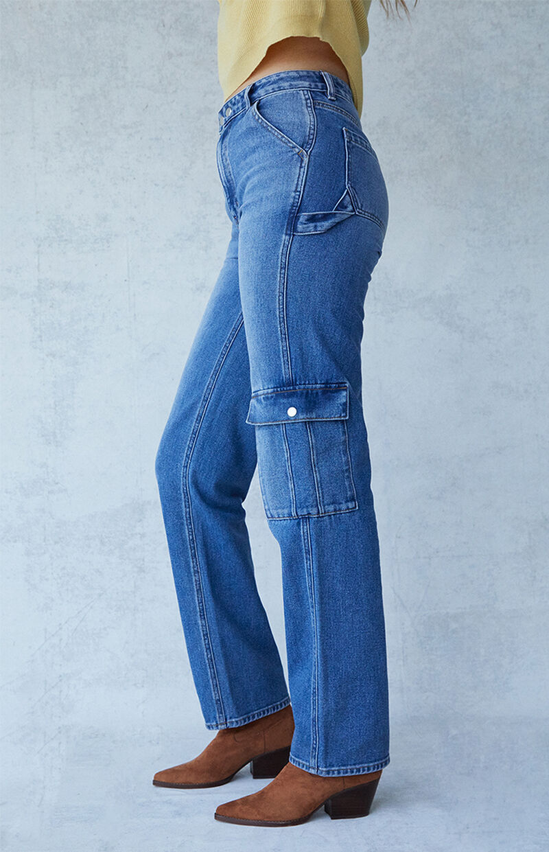 pacsun blue cargo joggers