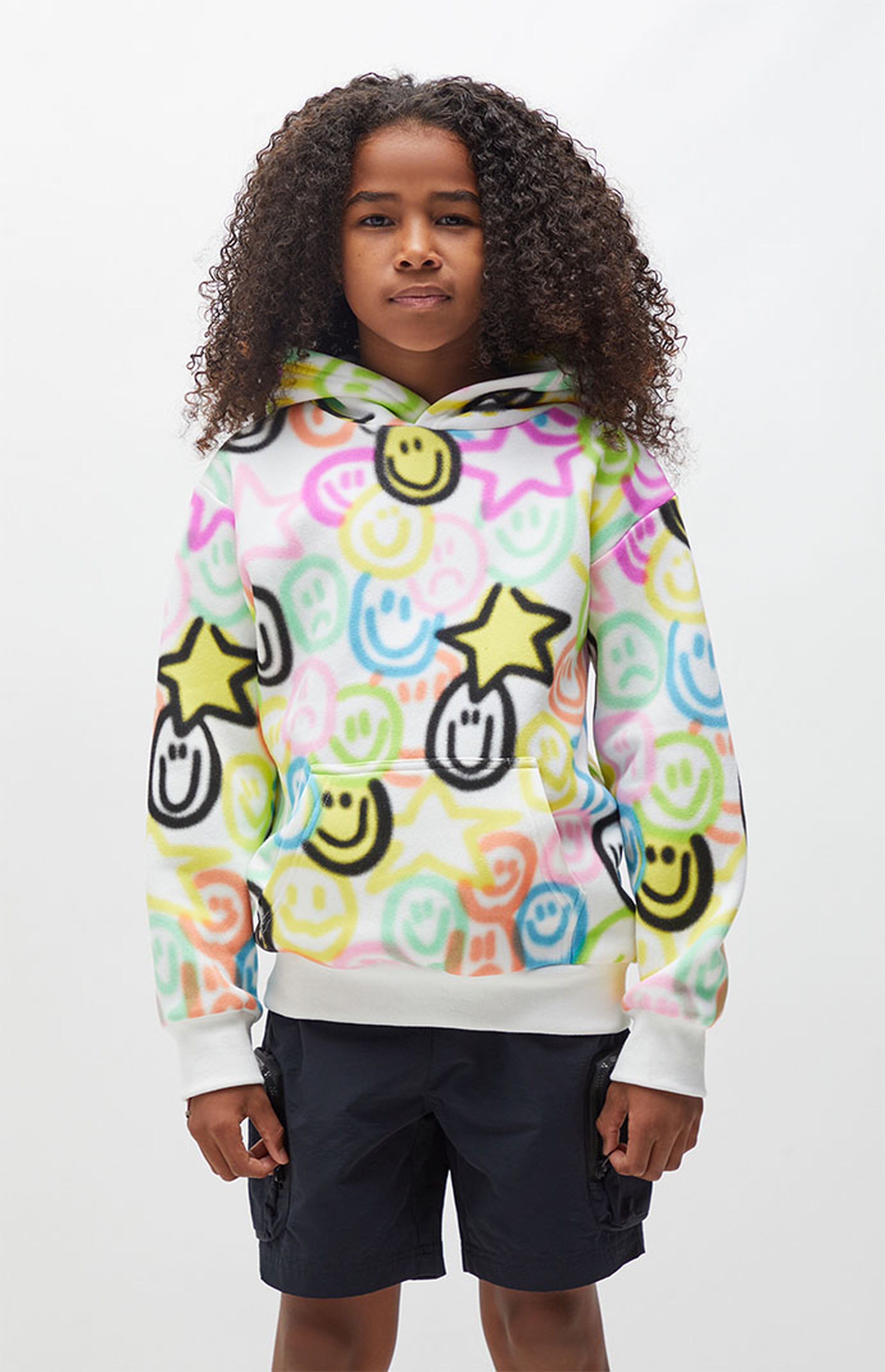 PacSun Kids Airbrush Dreams Smiley AOP Hoodie | PacSun