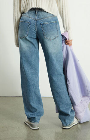 Eco Medium Blue Boyfriend Jeans image number 4
