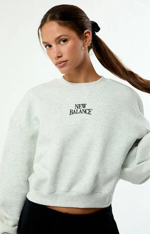 Linear Heritage Fleece Crew Neck Sweatshirt image number 2