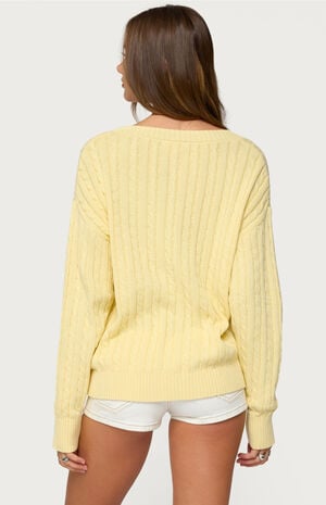 Francine Oversized V Neck Cardigan image number 3