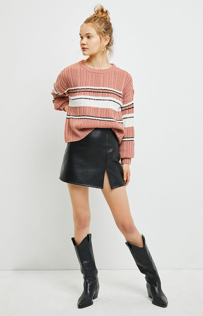 Mixed Yarn Pullover Sweater
