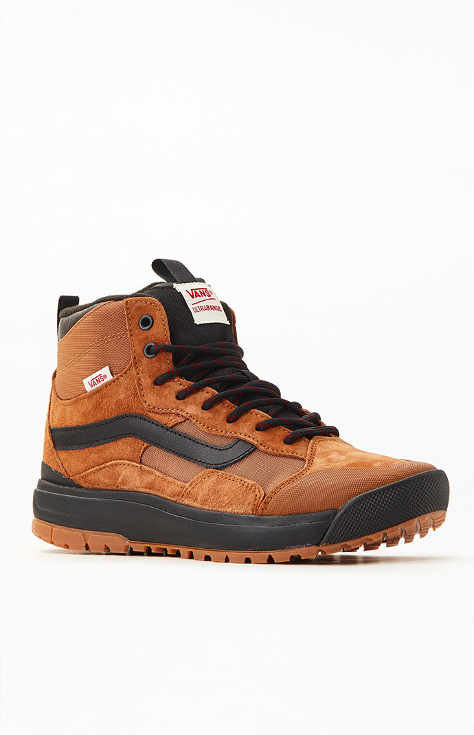 Vans ultrarange hi mte brown on sale shoes