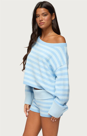 Saphi Striped Oversized Knit Sweater image number 2
