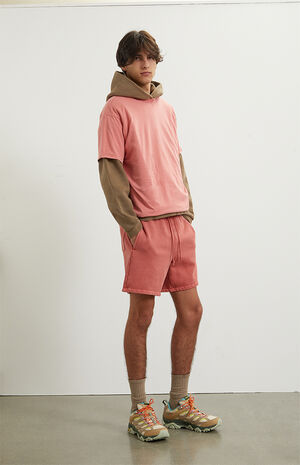 Red Vintage Wash Heavyweight Cropped Boxy T-Shirt image number 5