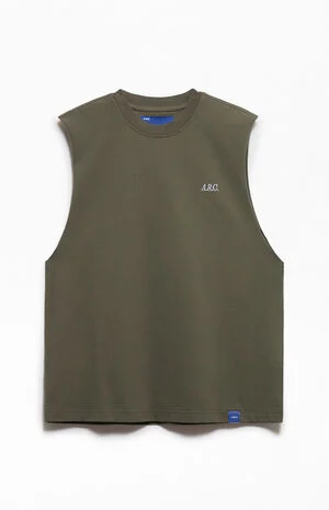 Green Standard Cut Off Muscle T-Shirt image number 1
