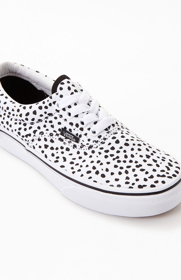 black and white polka dot vans