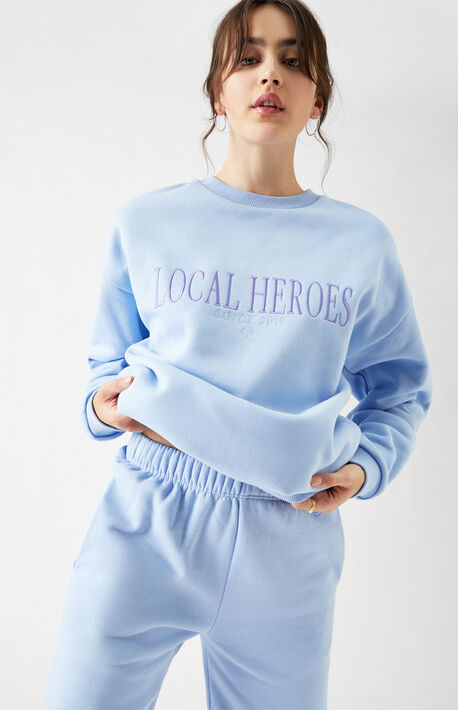 Blue Crew Neck Sweatshirt