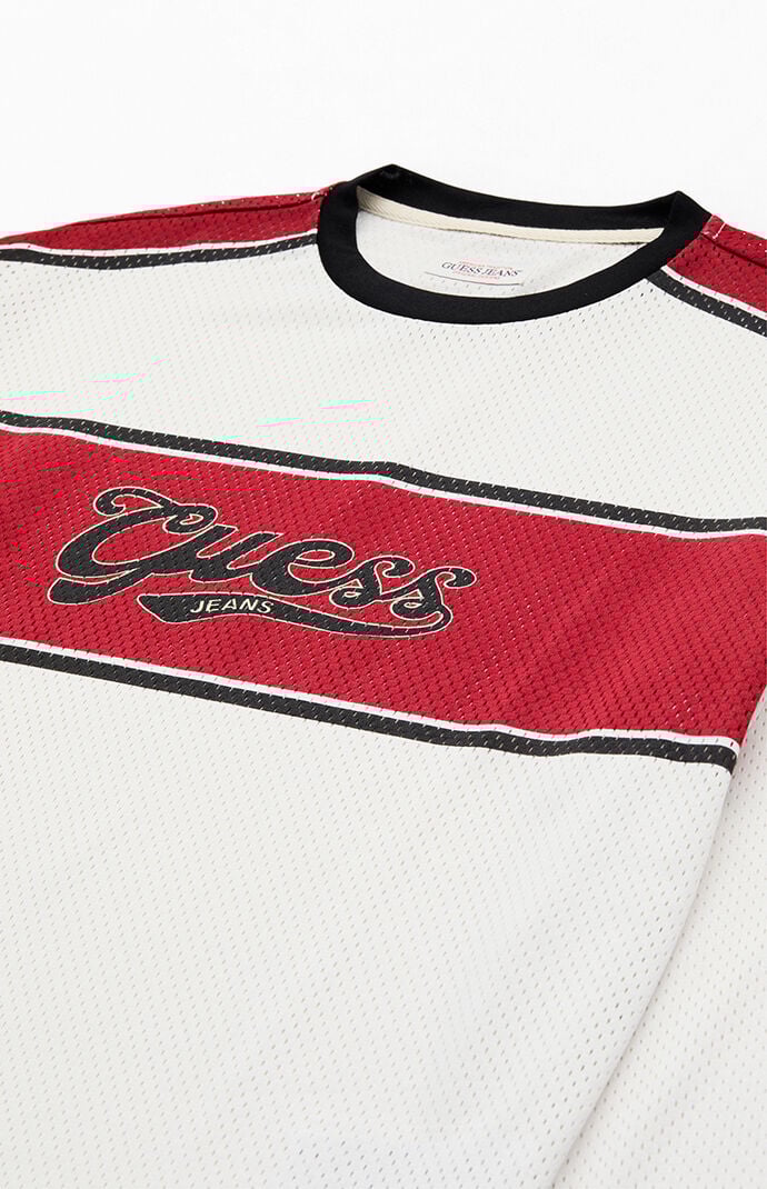 Guess Jeans Boxy Long Sleeve Mesh T-Shirt