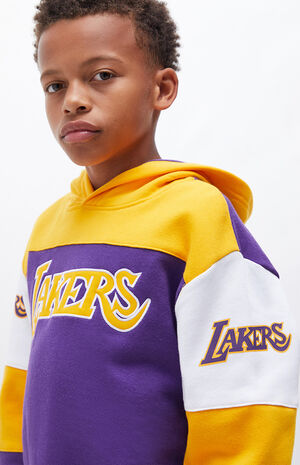 Mitchell & Ness Kids Lakers Colorblock Hoodie