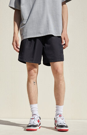 Black Athletic Volley Shorts image number 4