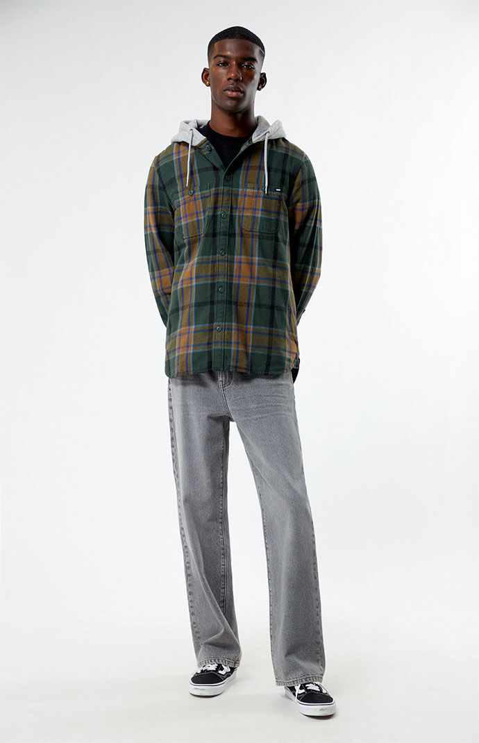 Flannel top hoodie pacsun