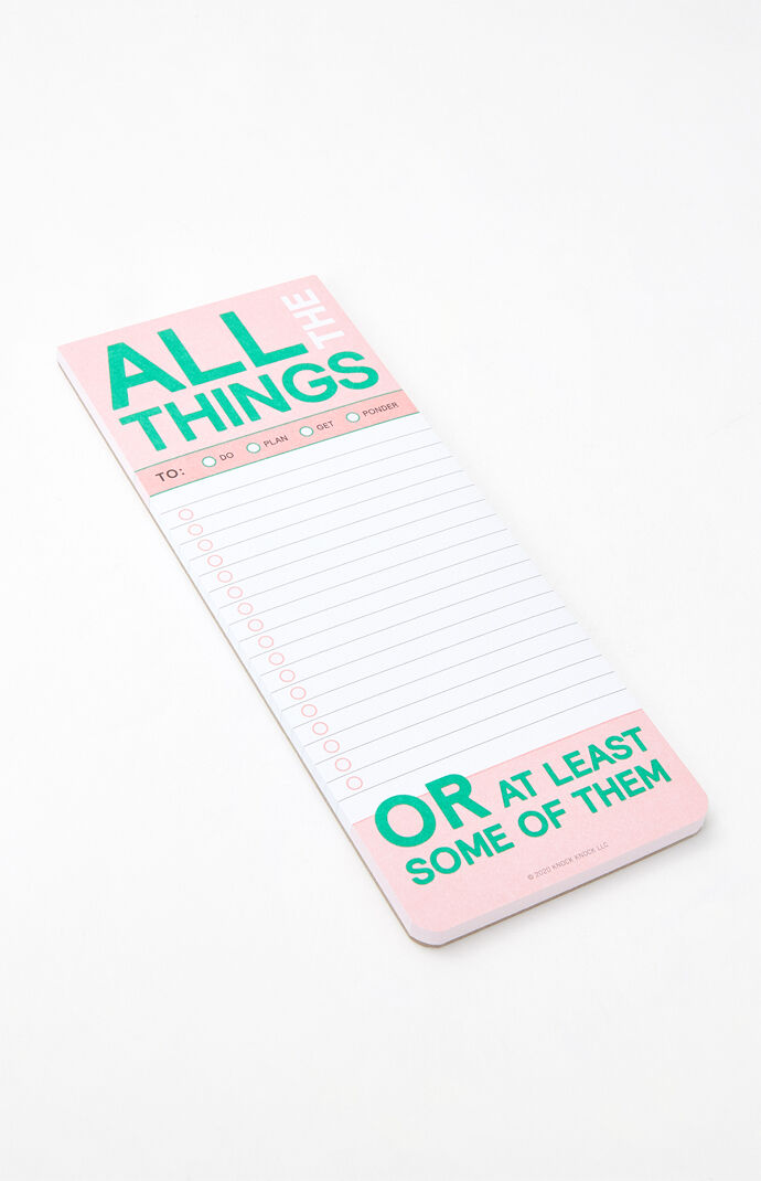 All The Things Note Pad