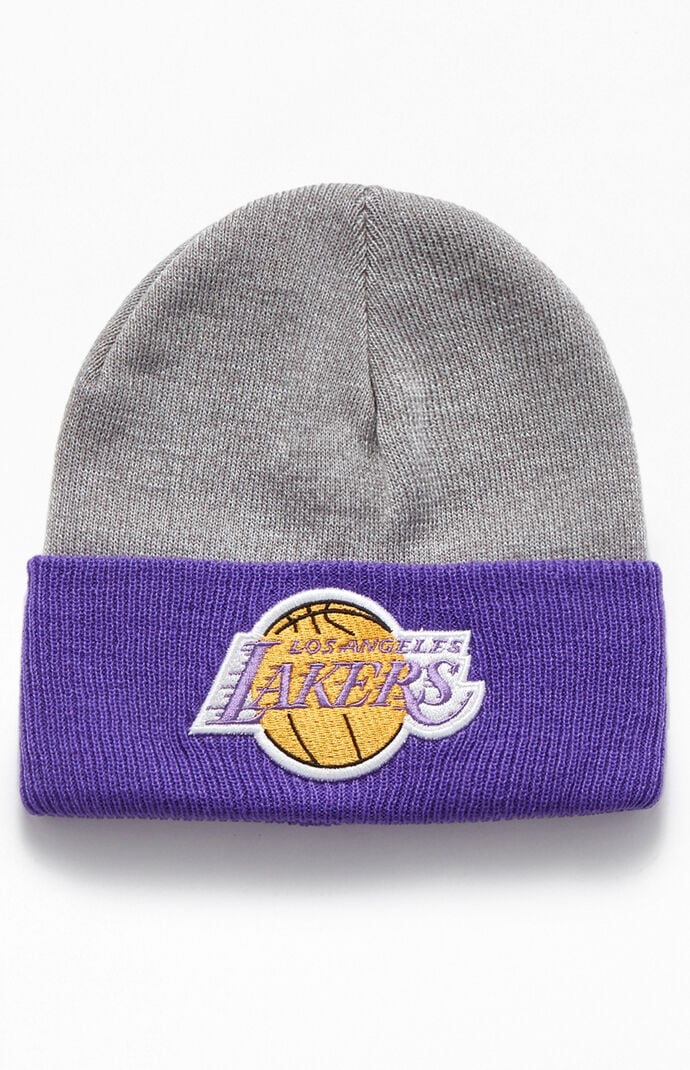 mitchell and ness lakers beanie