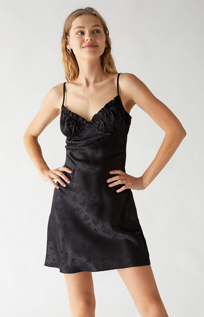LA Hearts Ruched Bustier Slip Dress PacSun