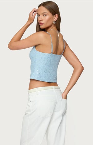 Metallic & Sequin Texture Tank Top image number 3