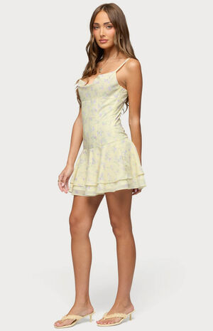 Daphna Floral Chiffon Mini Dress image number 2