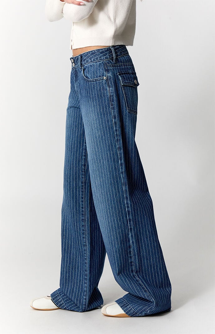 Pacsun Casey Low Rise Baggy Jeans Pinstripe