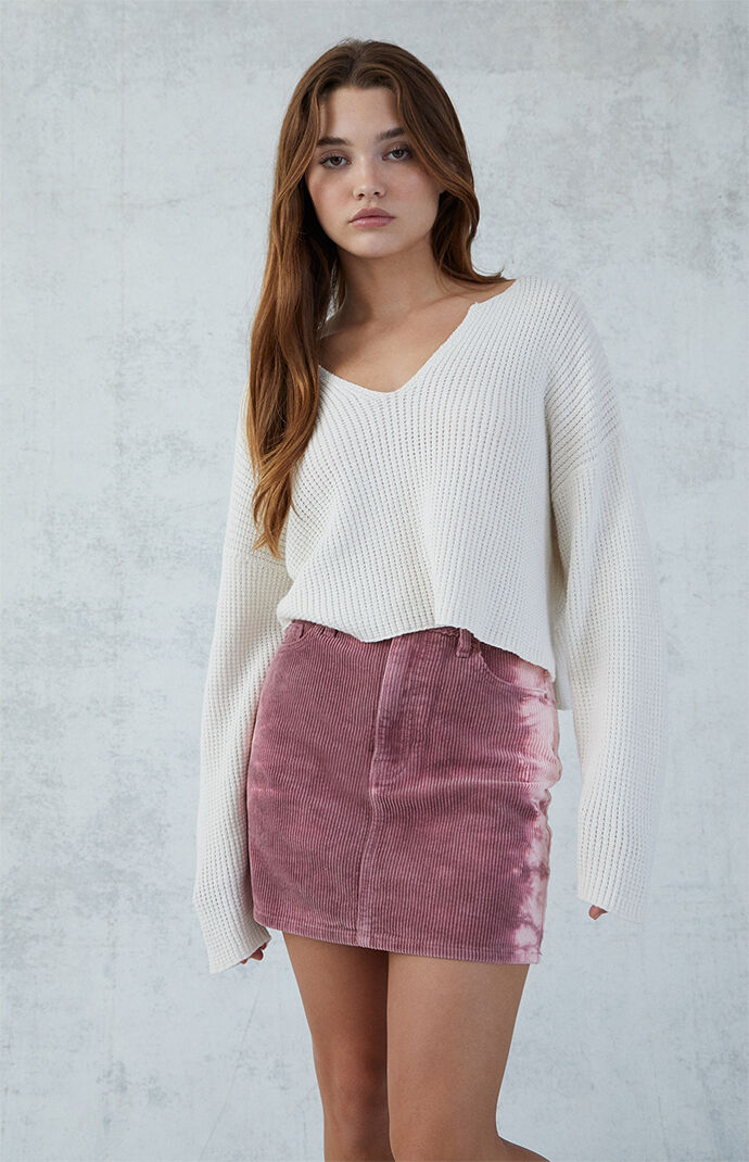 PacSun Mauve 5 Pocket Corduroy Mini Skirt PacSun