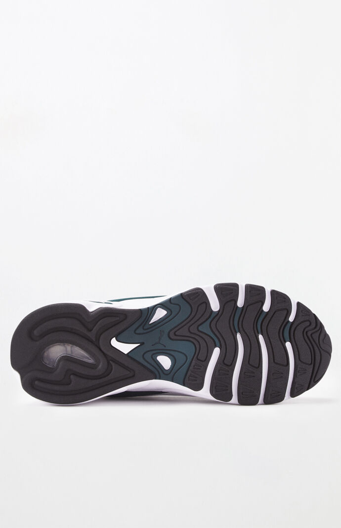 White & Green CELL Viper Shoes