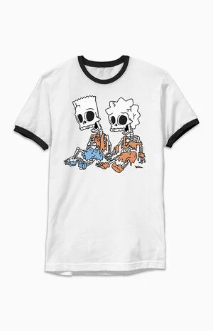 The Simpsons Skeleton Bart And Lisa T-Shirt image number 1