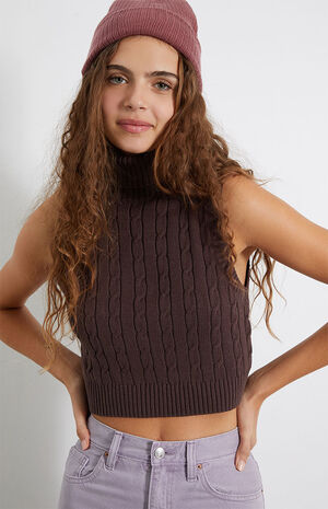 Cable Knit Sweater Vest image number 1