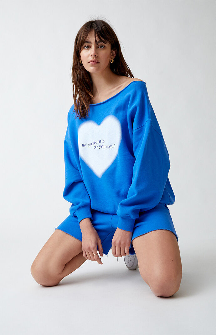 Women's off discount the shoulder sweatshirts