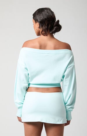 Active French Terry Off-The-Shoulder Sweatshirt image number 4