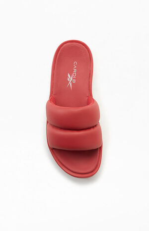 Women's Red Cardi B Slide Sandals image number 5