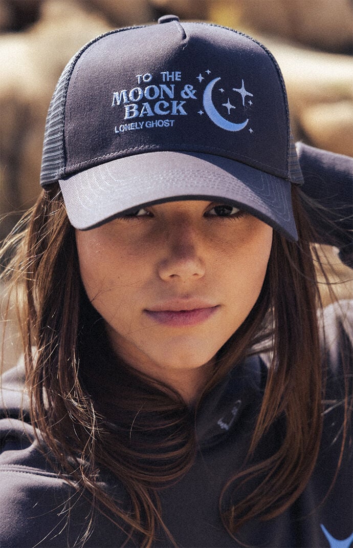 LONELY GHOST To The Moon & Back Trucker Hat
