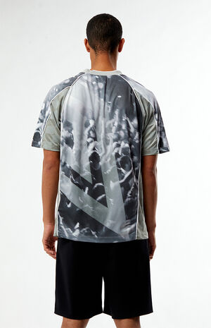 Gray Paneled Jersey T-Shirt image number 4