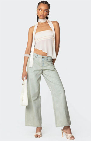 Lannah Textured Low Rise Jeans image number 1