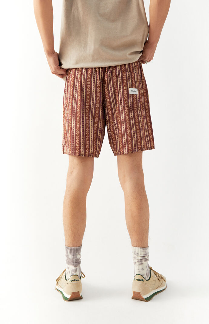 Geometric Striped Shorts