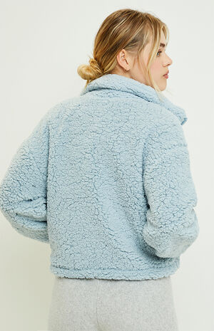 La Hearts Light Blue Sherpa Jacket Pacsun