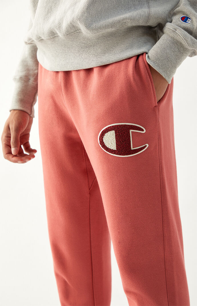 Reverse Weave C Applique Fleece Jogger Pants