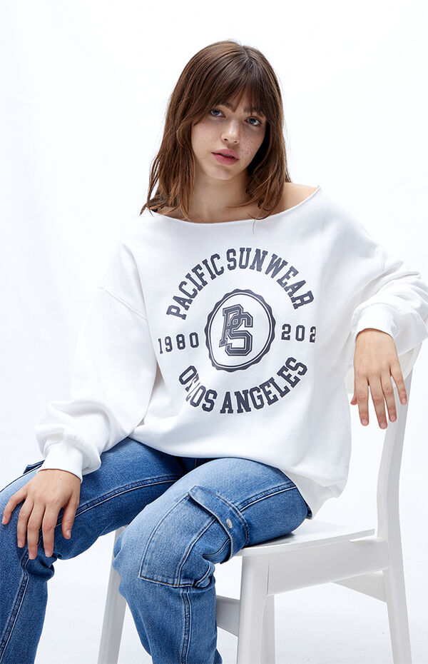 Logo Off-The-Shoulder Sweatshirt