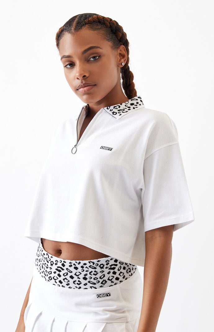 Liana Cropped Polo Shirt