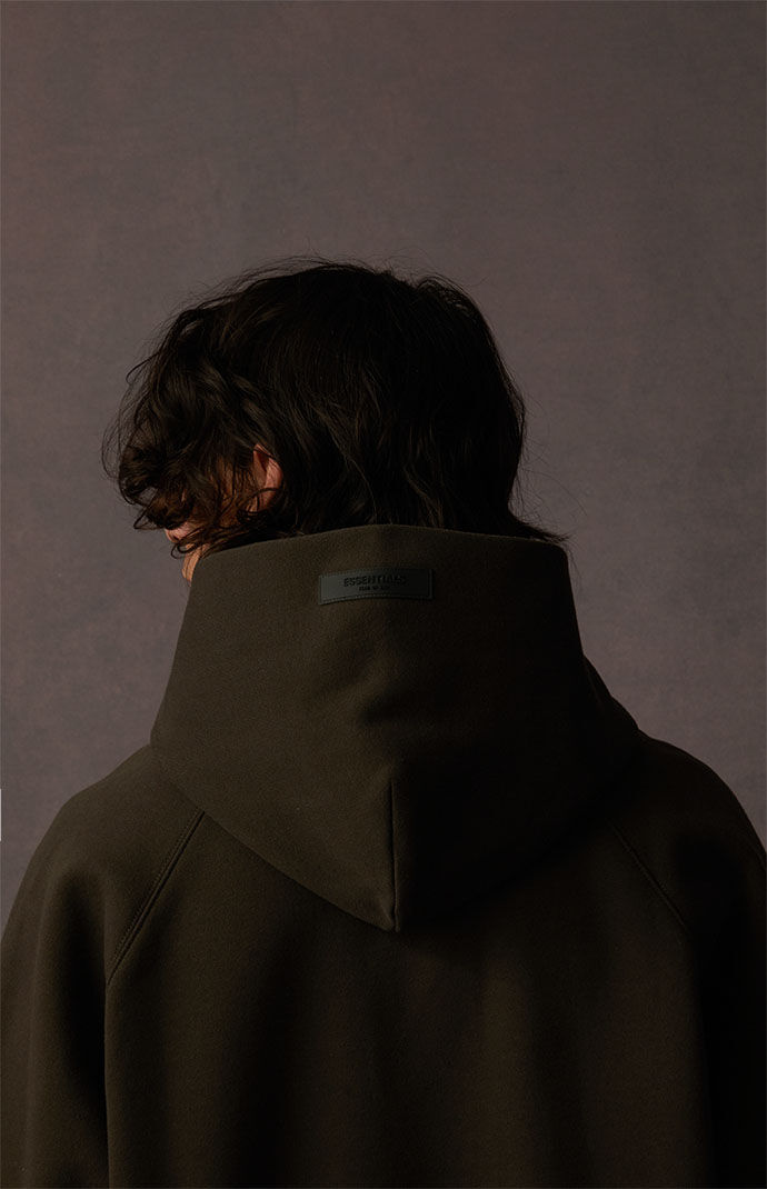 Fear of God ESSENTIALS Off Black Hoodie | Pacsun