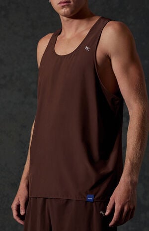 Brown Active Standard Performance Tank Top image number 4