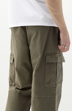 Olive Baggy Cargo Pants image number 5