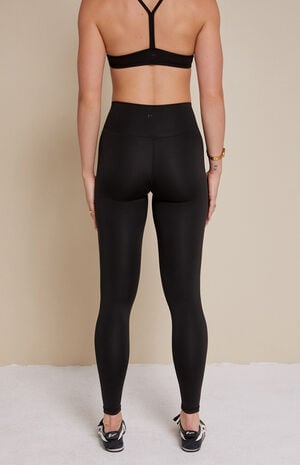 PAC WHISPER Black Active Crossover Yoga Pants image number 5